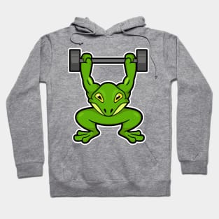 Frog at Bodybuilding with Barbell Hoodie
